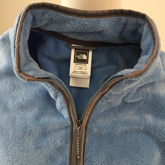 Girls The North Face Fuzzy Quarter Zip Pullover, L - Picture 5 of 7